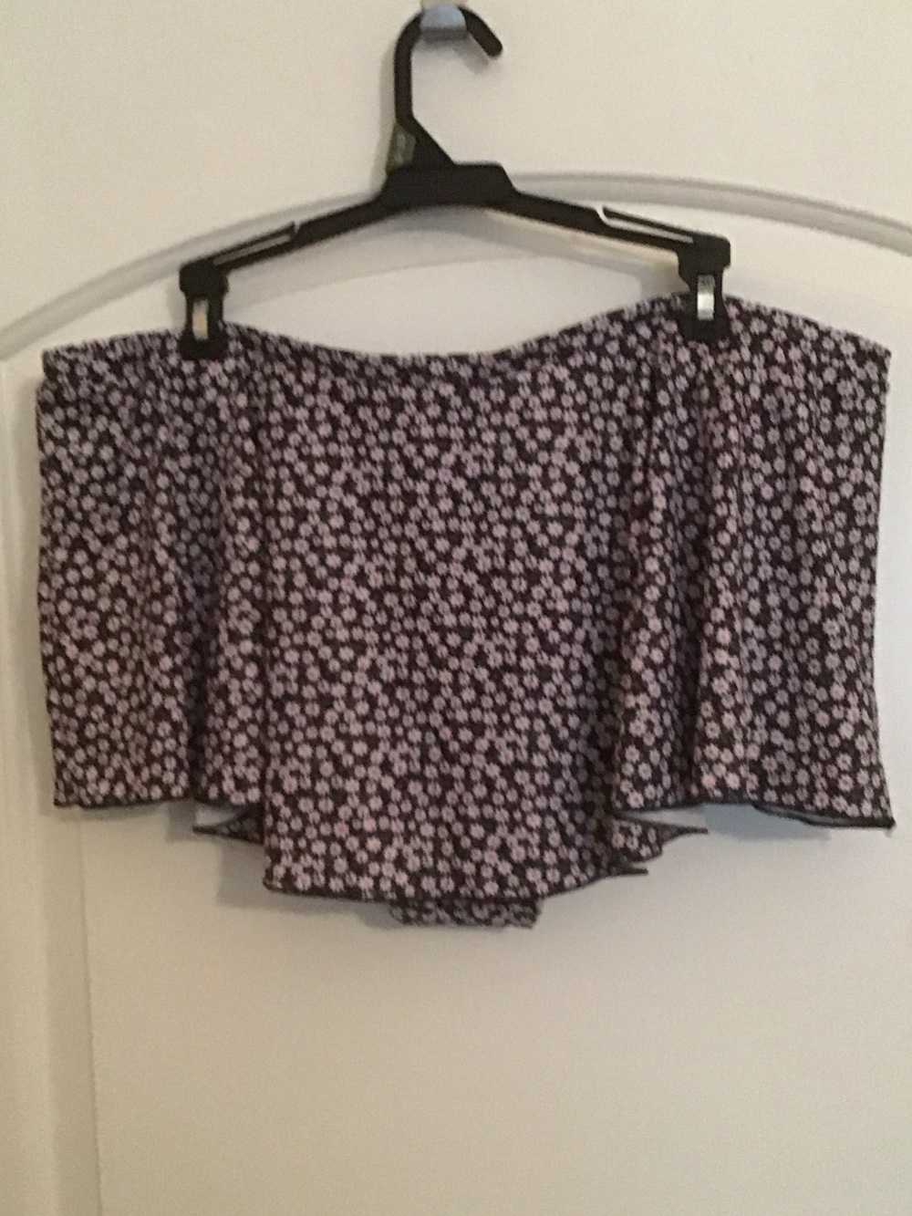 No Boundaries Black and Purple Floral Bandeau Swim Top with Matching Bottoms